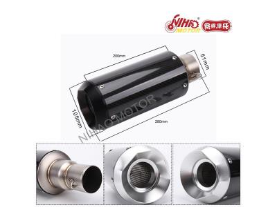 Import 04 BM032CC-02 Motocross Parts Universal carbon fiber CNC Muffler Silence exhaust pipe from chinese wholesale supplier and manufacturer