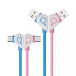 Import 1 m Creative double elbow data cable 1m couple charging cable is suitable for Android mobi from chinese wholesale supplier and manufacturer