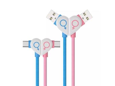 Import 1 m Creative double elbow data cable 1m couple charging cable is suitable for Android mobi from chinese wholesale supplier and manufacturer