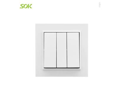 Import 10AX 3 Gang One Way Wall Switch with Hanger from chinese wholesale supplier and manufacturer