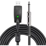 Import 10FT USB Guitar Cable -USB 2.0 Interface Male to 6.35mm 1/4″ Mono TS Male Electric Guitar Cable Studio Audio Cable Connector Cords Adapter for Instruments Recording Singing etc from chinese wholesale supplier and manufacturer
