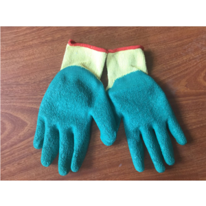 Import 10gauge cotton glove with latex coated and wrinkle from chinese wholesale supplier and manufacturer