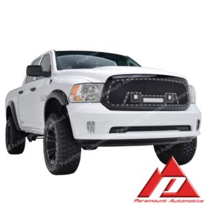 Import 13-18 Dodge Ram 1500 All Evolution Matte Black Stainless Steel Wire Mesh Packaged Grille With Three LED Lights from chinese wholesale supplier and manufacturer