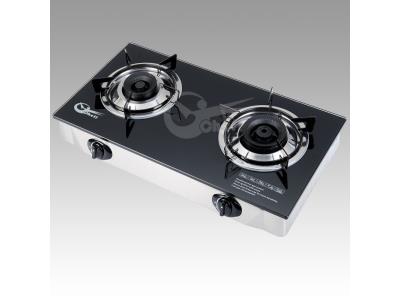 Import 2 burner tempered glass 2D printing gas cooker stove from chinese wholesale supplier and manufacturer