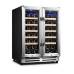 Import 24 inch dual zone french door wine cooler from chinese wholesale supplier and manufacturer