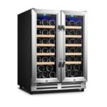 Import 24 inch dual zone french door wine cooler from chinese wholesale supplier and manufacturer