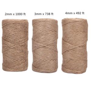 Import 2mm and 3mm jute twine rope for garden from chinese wholesale supplier and manufacturer