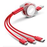 Import 3 In 1 Usb Cable, Portable Mobile Phone TPE Usb Charging Retractable Cable from chinese wholesale supplier and manufacturer