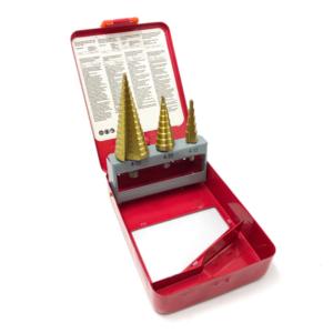 Import 3 PIECE HSS STEP DRILL SET from chinese wholesale supplier and manufacturer