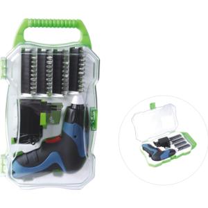 Import 42pcs 3.6V lithium cordless screwdriver and acc. set from chinese wholesale supplier and manufacturer