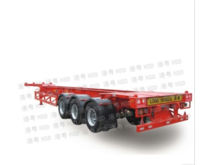 Import 45 feet of triaxial goose neck skeleton semi-trailer truck HSD9373TJZG from chinese wholesale supplier and manufacturer