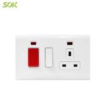 Import 45A Cooker Unit Outlet with Neon – White from chinese wholesale supplier and manufacturer