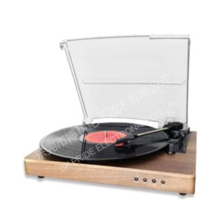 Import 4W 3-speed stereo Bluetooth turntable with stereo speaker system from chinese wholesale supplier and manufacturer