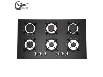 Import 6 Burner glass built-in gas hob from chinese wholesale supplier and manufacturer