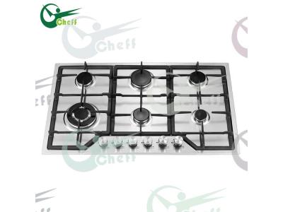 Import 6 Burner stainless steel built-in gas hob from chinese wholesale supplier and manufacturer