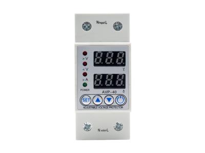 Import 63A 230V 3in1 Display DIN Rail Adjustable Over Under Voltage Surge Protector from chinese wholesale supplier and manufacturer