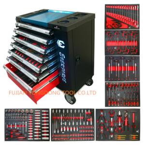 Import 7 DRAWER TOOL CABINET WITH 262PCS TOOL SET FACTORY PRICE HIGH QUALITY TOOL TROLLEY TOOL SET from chinese wholesale supplier and manufacturer