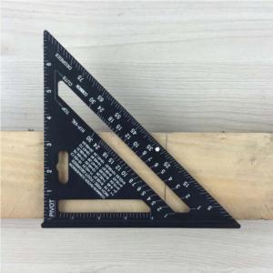 Import 7-inch black aluminium pivot rafter quick angle try square from chinese wholesale supplier and manufacturer