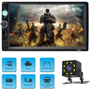 Import 7010B 7 Inch Double Din Car Stereo MP5 MP3 Player with Bluetooth/AM/FM/USB/AUX in/Rear View/Mirror Link/Camera Support Steering Wheel Control from chinese wholesale supplier and manufacturer