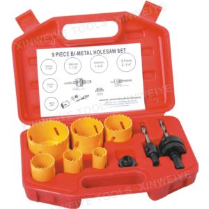Import 9PC BI-METAL HOLE SAW SET from chinese wholesale supplier and manufacturer