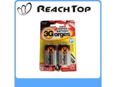 Import 9V 6F22 / 6LR61 Dry Battery Aluminum Foil Jacket Blister Card packing from chinese wholesale supplier and manufacturer