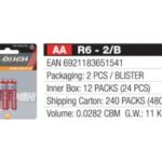 Import AA R6-2/B from chinese wholesale supplier and manufacturer