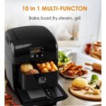 Import Air fryer with visible window & 3.3L basket,tray,toast rack,golve;1400W air oven cooker from chinese wholesale supplier and manufacturer