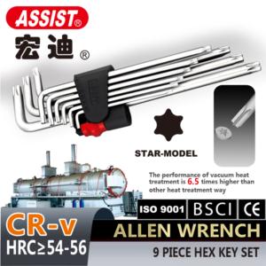 Import ASSIST CRV material 9pcs allen wrench from chinese wholesale supplier and manufacturer
