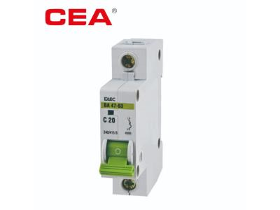 Import BA47 MCB,mini ciruit breaker,6kA breaking capacity from chinese wholesale supplier and manufacturer