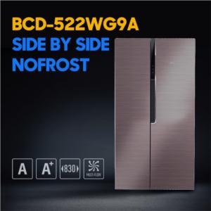 Import BCD-522WG9A SIDE BY SIDE NOFROST 522L from chinese wholesale supplier and manufacturer