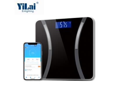 Import Black color TUYA WIFI SCALE blue backlit display 180KG capacity smart body fat scale from chinese wholesale supplier and manufacturer