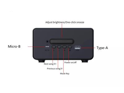 Import Bluetooth speaker audio alarm clock wireless charging fashion gift audio output device from chinese wholesale supplier and manufacturer