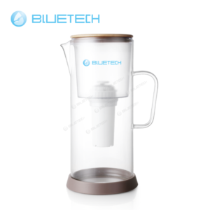Import Borosilicate glass water filter pitcher with bamboo lid from chinese wholesale supplier and manufacturer