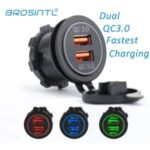 Import BROSINTL BC019KB Fast Charging Car Bus QC 3.0 Dual Port QC3.0 USB Charger Socket from chinese wholesale supplier and manufacturer