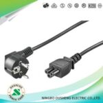 Import CEE7/7 Schuko plug to IEC 60320 C5 European power cord Laptop from chinese wholesale supplier and manufacturer