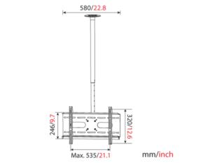 Import Celling Mounts VM-CP04M-R from chinese wholesale supplier and manufacturer