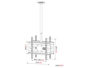 Import Celling Mounts VM-CP04S-2 from chinese wholesale supplier and manufacturer