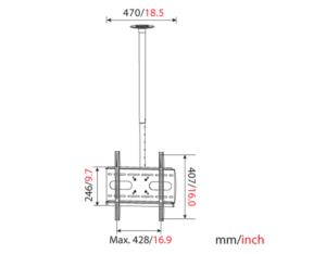 Import Celling Mounts VM-CP04S-R from chinese wholesale supplier and manufacturer
