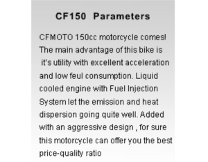 Import CF150 Motorcycle from chinese wholesale supplier and manufacturer
