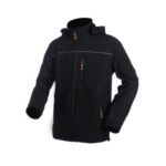 Import Classic Style Black Softshell Jacket with Detachable Hood from chinese wholesale supplier and manufacturer
