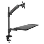 Import Computer Monitor Desk Mount with Keyboard Tray for One LCD Flat Screen Monitor-HDWM003 from chinese wholesale supplier and manufacturer