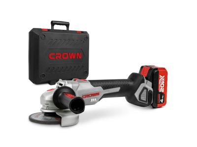 Import CROWN 20V Cordless Angle Grinder 5″ 4AH Cut Off Brushless Power Tools CT23001-125HX-4 BMC from chinese wholesale supplier and manufacturer
