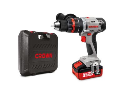 Import CROWN 20V Cordless Impact Drill Driver 4AH Lithium-ion Power Tools CT21075HMX-4 BMC from chinese wholesale supplier and manufacturer