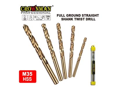 Import CROWNMAN Full Ground Straight Shank Twist Drill from chinese wholesale supplier and manufacturer