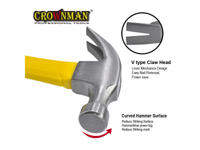 Import CROWNMAN Hand Tools of Claw Hammer Fiberglass Handle from chinese wholesale supplier and manufacturer