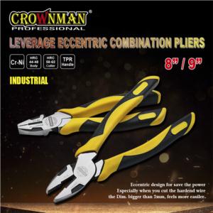 Import CROWNMAN Industrial Eccentric Combination Pliers from chinese wholesale supplier and manufacturer