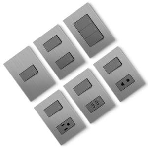 Import Customized American Standard Wnezhou Factory Electrical Stainless 70*118mm switch and socket function key 10AX 250V/125V from chinese wholesale supplier and manufacturer