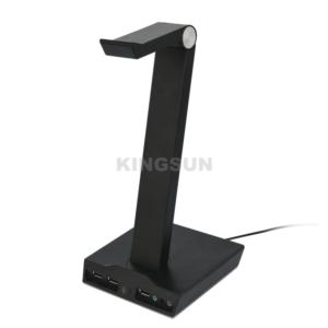 Import Desktop touch control RGB LED gaming headphone stand 3.5mm aux and 3xUSB HUB from chinese wholesale supplier and manufacturer