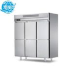 Import Direct Cooling Upright Kitchen Freezer Stainless Steel Six-Door Industrial Refrigerator from chinese wholesale supplier and manufacturer