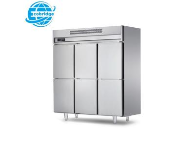 Import Direct Cooling Upright Kitchen Freezer Stainless Steel Six-Door Industrial Refrigerator from chinese wholesale supplier and manufacturer